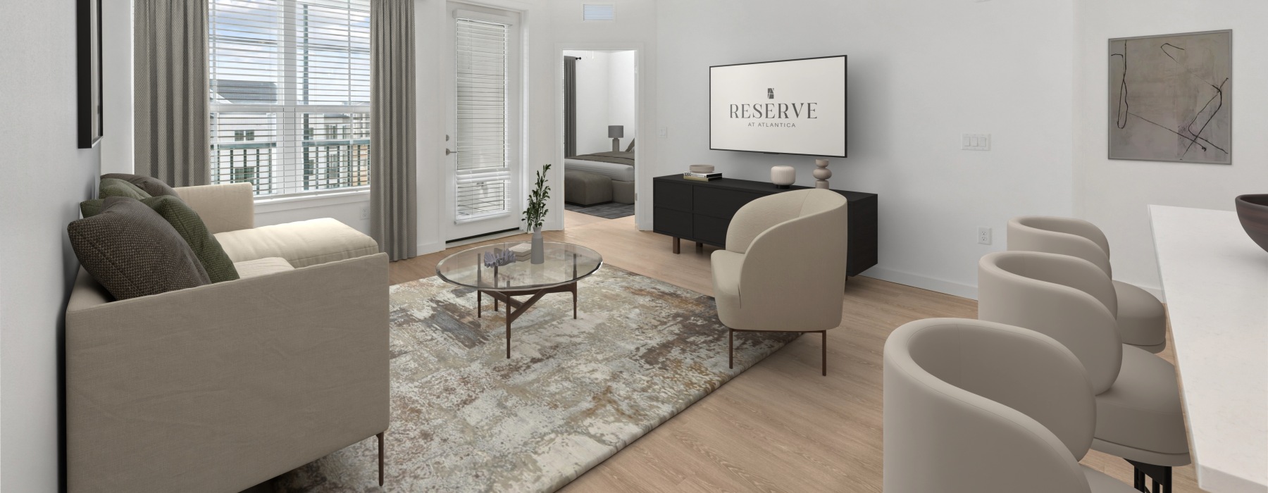 sun filled living room